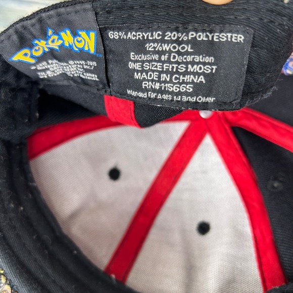 Pokemon Hat Pokeball Black Snapback Ball Cap Flat Bill Pikachu Charizard 2015 - Picture 7 of 7